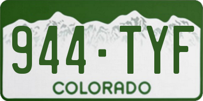 CO license plate 944TYF