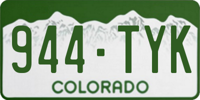 CO license plate 944TYK