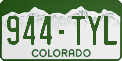 CO license plate 944TYL