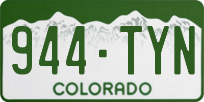 CO license plate 944TYN