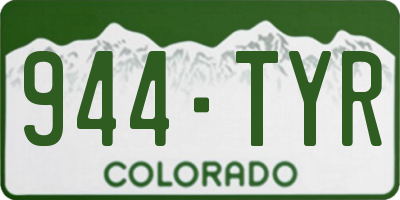CO license plate 944TYR