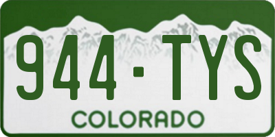 CO license plate 944TYS