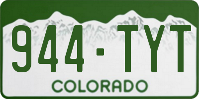 CO license plate 944TYT