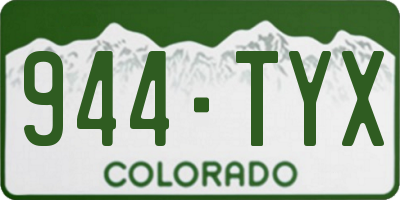 CO license plate 944TYX