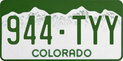 CO license plate 944TYY