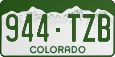 CO license plate 944TZB