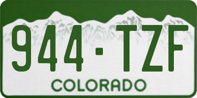 CO license plate 944TZF