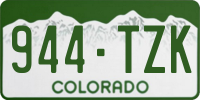CO license plate 944TZK