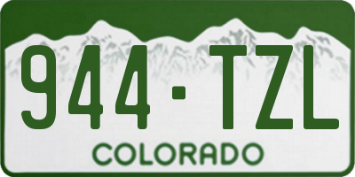 CO license plate 944TZL