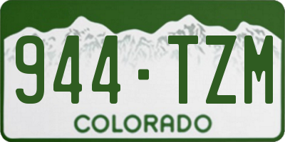 CO license plate 944TZM