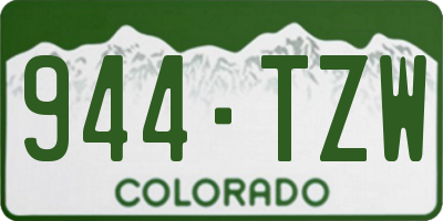 CO license plate 944TZW