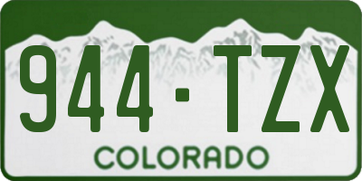 CO license plate 944TZX