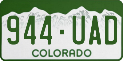 CO license plate 944UAD