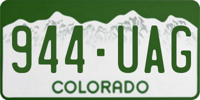 CO license plate 944UAG
