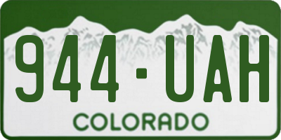 CO license plate 944UAH