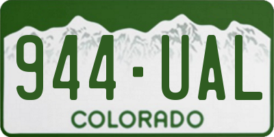 CO license plate 944UAL