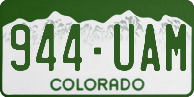 CO license plate 944UAM