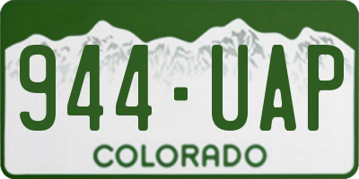 CO license plate 944UAP