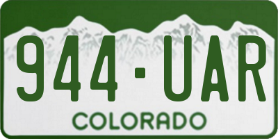 CO license plate 944UAR