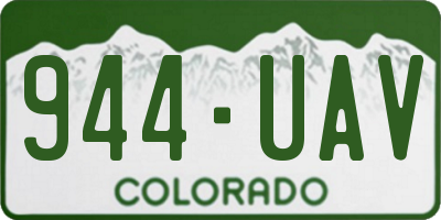 CO license plate 944UAV