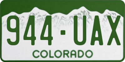 CO license plate 944UAX