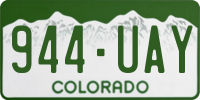 CO license plate 944UAY