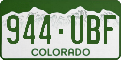 CO license plate 944UBF