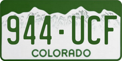 CO license plate 944UCF