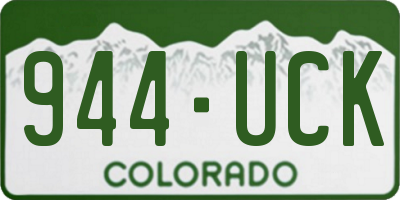 CO license plate 944UCK