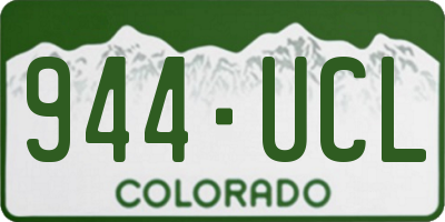 CO license plate 944UCL