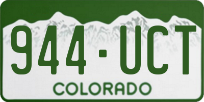 CO license plate 944UCT