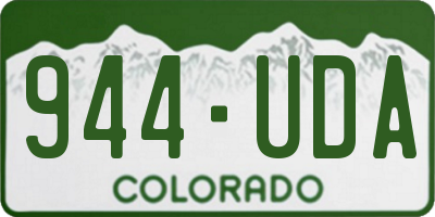 CO license plate 944UDA