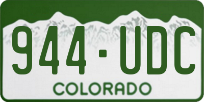 CO license plate 944UDC