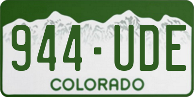 CO license plate 944UDE