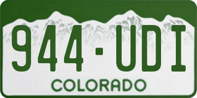 CO license plate 944UDI