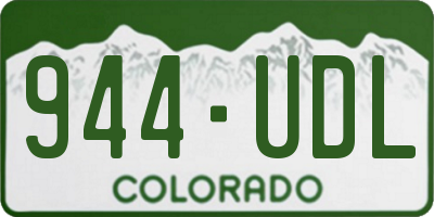 CO license plate 944UDL
