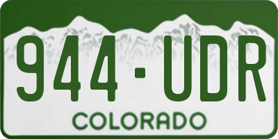 CO license plate 944UDR