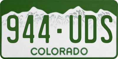 CO license plate 944UDS