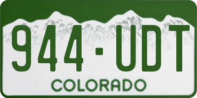 CO license plate 944UDT