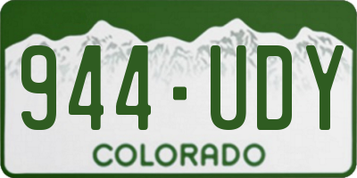CO license plate 944UDY