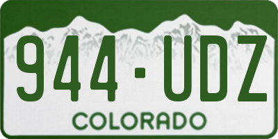 CO license plate 944UDZ