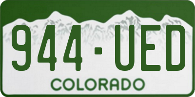 CO license plate 944UED