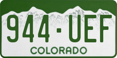 CO license plate 944UEF