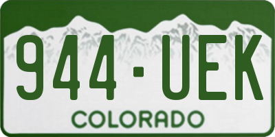 CO license plate 944UEK
