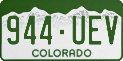 CO license plate 944UEV