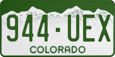 CO license plate 944UEX