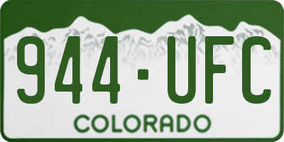 CO license plate 944UFC