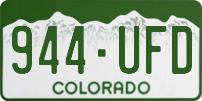 CO license plate 944UFD