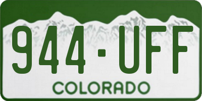 CO license plate 944UFF