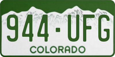 CO license plate 944UFG